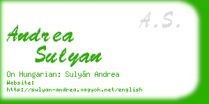 andrea sulyan business card