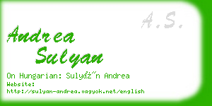 andrea sulyan business card